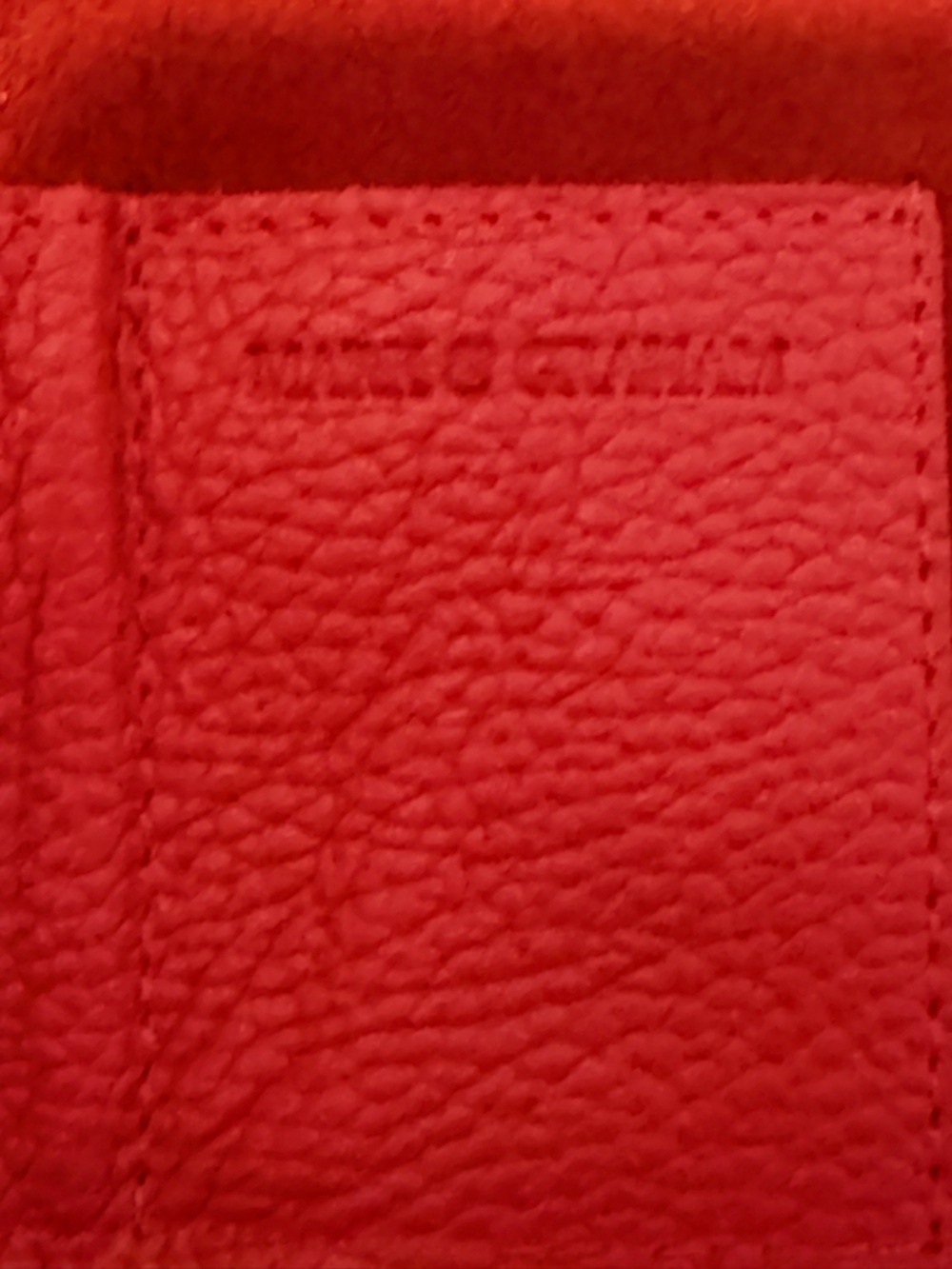 Mark & Graham Red leather Charger Roll Up Travel Organization Tech Storage - Picture 3 of 4